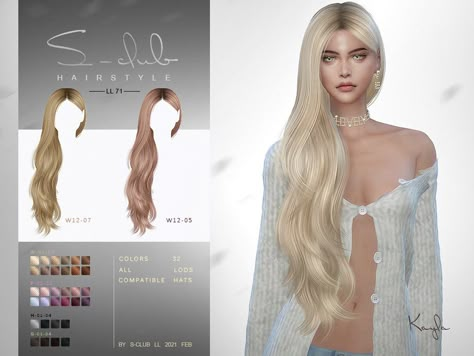 Cabelos The Sims 4, Ts4 Hair, Sims 4 Black Hair, Sims 4 Tsr, Mod Hair, Sims 4 Cc Hair, Pelo Sims, Club Hairstyles, Sims 4 Dresses