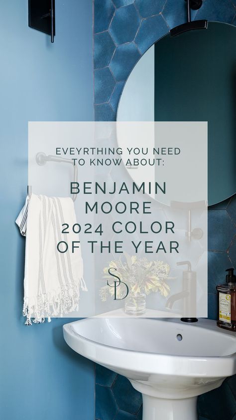 Everything you need to know about the Benjamin Moore 2024 color of the year Blue Nova, Color Of The Year 2024, Benjamin Moore Colors, 2024 Color, Year 2024, Color Of The Year, Benjamin Moore, Design Fashion, Color Palette