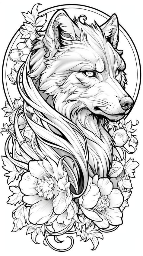 Tattoo ideas 💡💥‼️‼️‼️ Dreamcatcher Tattoo Sleeve, Fox And Dragon Tattoo, Printable Tattoo Designs Stencil, Griffon Tattoo, Line Tattoo Design, Voll Arm-tattoos, Fenrir Tattoo, Gotik Tattoo, 30 Tattoo