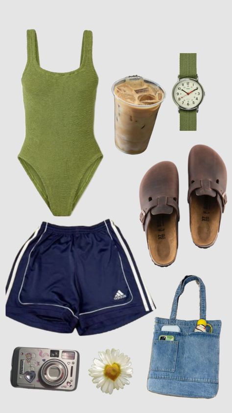 Water Park Outfit Ideas, Camp Outfits Summer, Park Summer Outfit, Summer Camp Clothes, Water Park Outfit, Camp Counselor Outfit, Unique Summer Outfits, Park Outfit, Concept Clothing