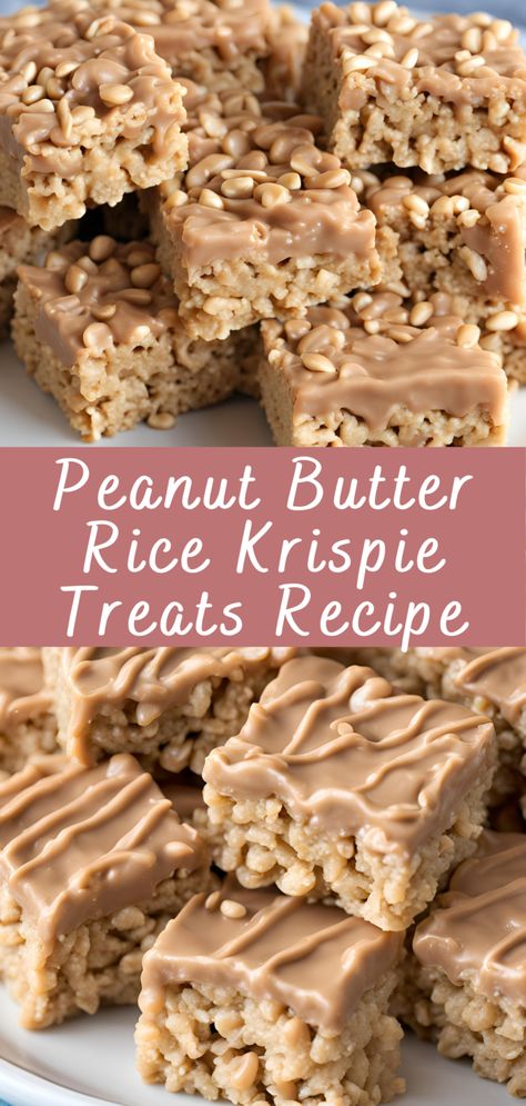 Peanut Butter Rice Krispie Treats Recipe, Peanut Rice, Rice Krispie Treats Christmas, Rice Krispie Treats Recipe, Peanut Butter Rice Krispie Treats, Thanksgiving Desserts Kids, Cookie Recipe Video, Thanksgiving Desserts Easy, Krispie Treats Recipe