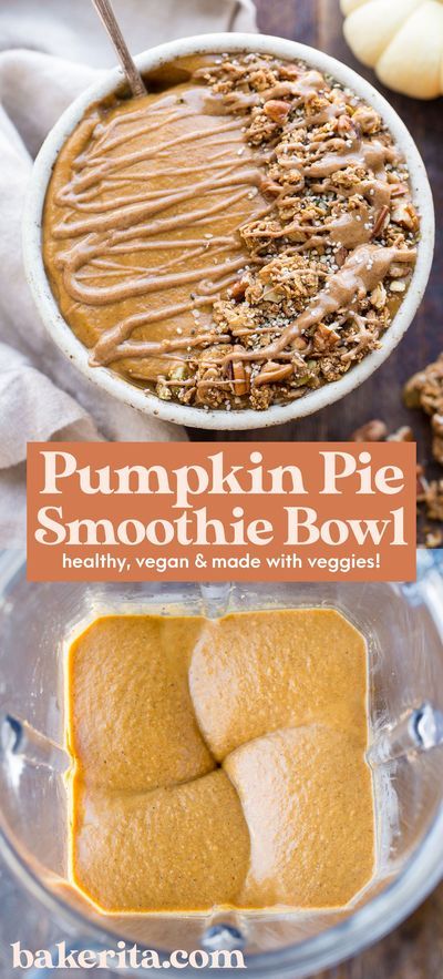 Apricot Smoothie, Banana Smoothie Bowl, Juice Smoothies Recipes, Pumpkin Pie Smoothie, Pumpkin Smoothie, Pineapple Smoothie, Pumpkin Pie Filling, Smoothie Bowl Recipe, Paleo Vegan