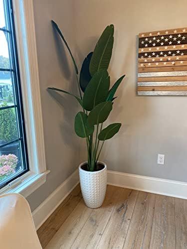 One 5' Artificial Silk Bird of Paradise Palm Banana Tree Potted Indoor Outdoor Travelers 60 Inch Fake Palm Trees Indoor, Tall Artificial Plants Indoor, Upside Down Plants, Tall Fake Plants, Plantas Interior, Paradise Plant, Artificial Birds, Artificial Plants Indoor, Fake Plants Decor