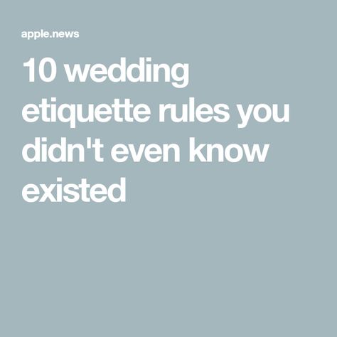 Social Manners, Wedding Rules, Etiquette Rules, Wedding Ceremony Seating, Wedding Etiquette, Civil Ceremony, Know Nothing, Traditional Wedding, Manners