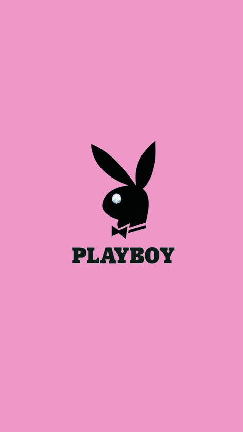 Pink Playboy Bunny, Playboy Collage, Pink Playboy, Playboy Bunny Stickers, Playboy Magazine Wall, Black Play Boy Bunny Wallpaper, Playboy Decal, Chicano Drawings, Bunny Wallpaper