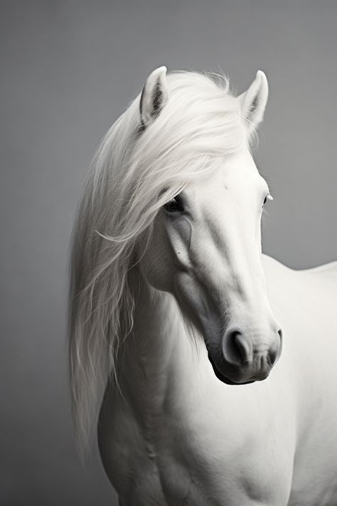 White Horse Head Photography, White Horse Art, White Arabian Horse, White Horse Photography, Gray Horse, Horse White, Horse Art Drawing, Beautiful Horse Pictures, Horse Inspiration