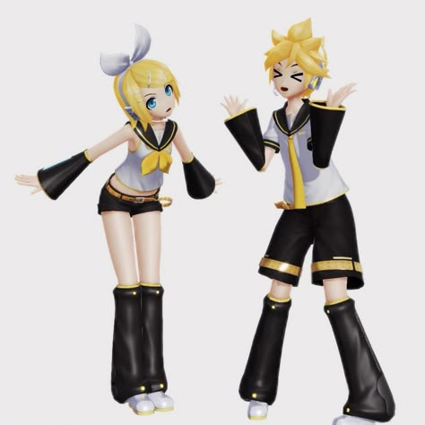 Twins Posing, Len Vocaloid, Vocaloid Len, Len Y Rin, Len And Rin, Kagamine Rin And Len, Kagamine Twins, Vocaloid Funny, Rin Y Len