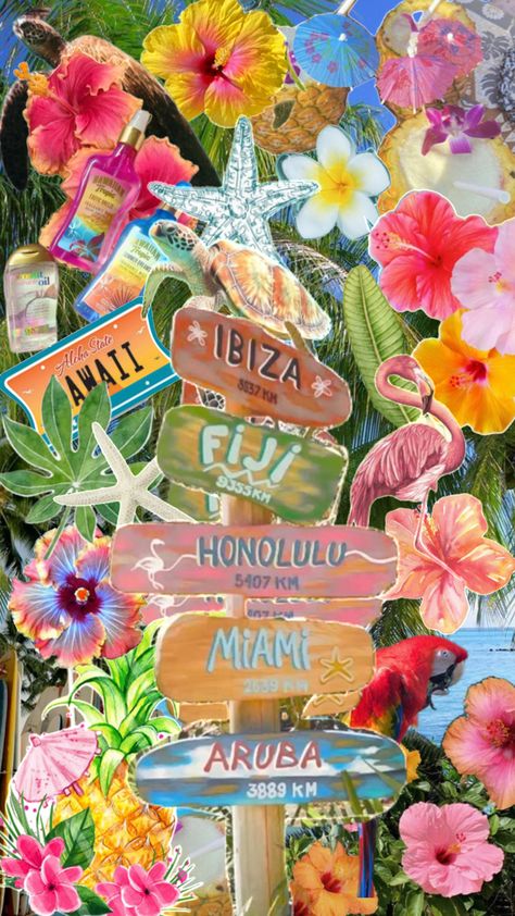 Tropical Beach Wallpaper Iphone, Tropical Mood Board, Tropical Aesthetic Summer Vibes, Tropical Island Aesthetic, Tropical Posters, Tropical Core, Beach Wallpaper Iphone, Preppy Wallpapers, Iphone Wallpaper Preppy