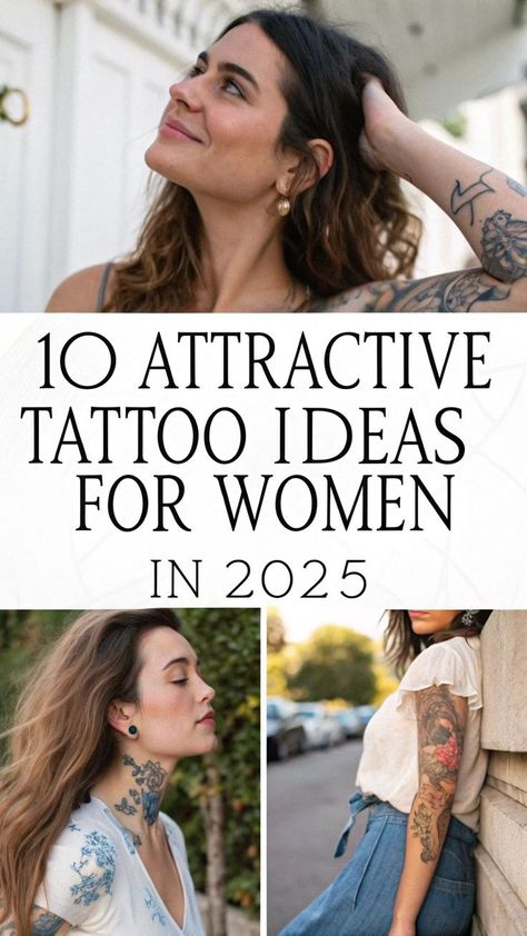 Popular Women Tattoos, Best Location For Tattoo For Women, 2025 Tattoo Trends, Cute Color Tattoos For Women, Womens Tattoo Placement Ideas, Where To Get Tattoos For Women, Gray Tattoos For Women, Pretty Feminine Tattoos, 2025 Tattoo Ideas