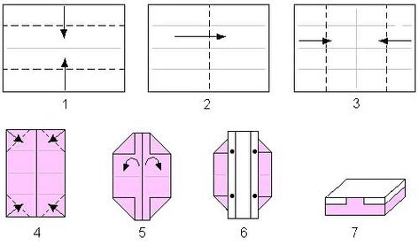 Origami Rectangle Box, Printable Origami Instructions, Origami Box Instructions, Paper Hearts Origami, Origami Instructions For Kids, Origami Box Easy, Origami Box Tutorial, Paper Origami Flowers, Origami Boxes