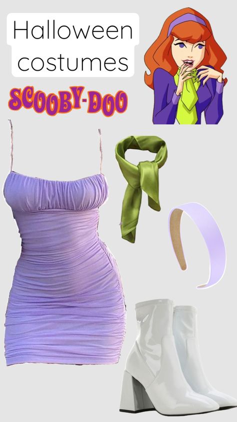 #daphne #halloweencostume Scooby Doo Disfraz, Daphne Halloween Costume, Tinkerbell Halloween Costume, Daphne Scooby Doo, Velma Costume, Daphne Scooby Doo Costume, Scooby Doo Costumes, Badass Halloween Costumes, Daphne Costume