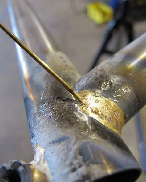 Fillet brazing by Winter Bicycles, via Flickr Electric Bike Kits, Build A Bike, Bicycle Decor, Bicycle Frames, Steel Bike, Welding And Fabrication, Push Bikes, Diy Welding, Custom Bicycle