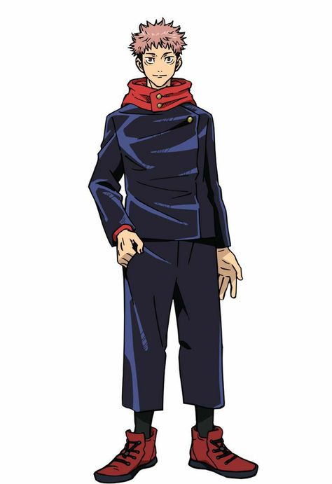 Jujutsu Kaisen Full Body Picture, Itadori Full Body Pic, Itadori Yuuji Full Body Pic, Yuji Itadori Full Body Pic, Yuji Full Body Pic, Yuji Outfit, Yuuji Itadori, Yuji Itadori, Cardboard Cutouts