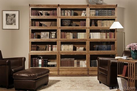 skano Bookshelves With Doors, Wood Bookshelves, Shelf System, Furniture Bookshelves, Door Opening, Furniture Factory, Modern Technology, Latvia, Antique Furniture