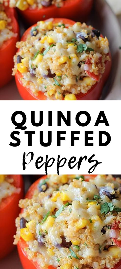 Quinoa Dinner Recipes, Stuffed Peppers With Quinoa, Easy Quinoa Recipes, Quinoa Stuffed Bell Peppers, Cooking Stuffed Peppers, Quinoa Recipes Dinner, Best Quinoa Recipes, Best Quinoa, Quinoa Recipes Easy