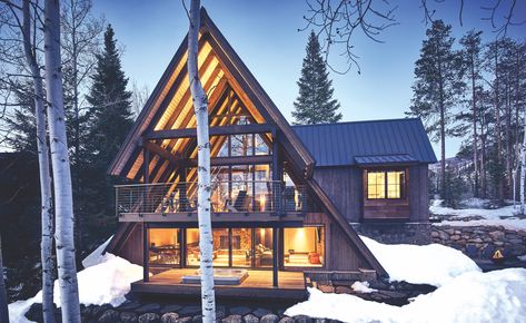 Winter Cabins, Minimalist Shelves, Shingle Siding, Colorado Winter, Frame Cabin, Mountain Living, Steamboat Springs, A Frame Cabin, A Frame House