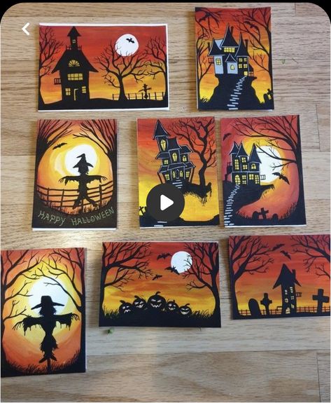 Halloween Elementary Art, Halloween Crafts For Kids Elementary, Halloween Art Lessons, Halloween Art Projects, Thema Halloween, Bricolage Halloween, Halloween Kunst, Fall Art Projects, Halloween Arts And Crafts