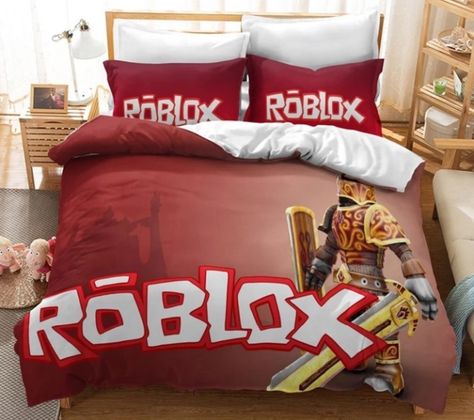 ROBLOX DUVET COVER WITH TWO PILLOW CASES FULL SIZE 3 PC SET OTHER SIZES AVAILABLE Home Roblox, Baby Cosplay, 3d Bedding Sets, 3d Bedding, Kids Bedding Sets, Set Bed, Quilted Duvet, Bed Sets, Quilt Sets Bedding