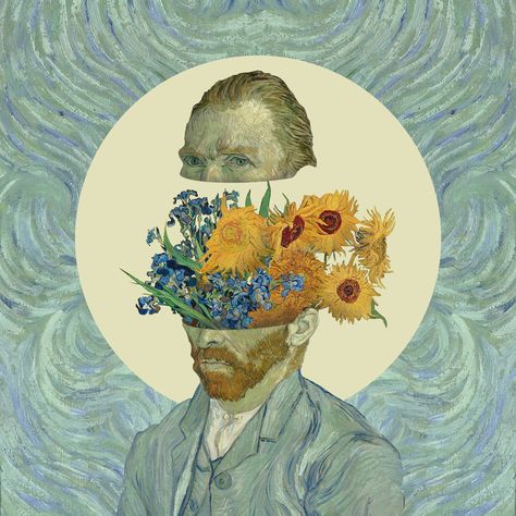 Van Gogh, Collage, Tumblr, Van, Flowers