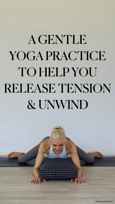 A gentle yoga practice to help you release tension & unwind Relaxing Yoga Sequence, Rainy Day Yoga, Yin Yoga Flow Sequence, Yin Restorative Yoga Sequence, Yin Yoga Video, Gentle Yoga Poses, Yin Yoga Flow, Gentle Yoga Flow Sequence, Gentle Yoga Sequence