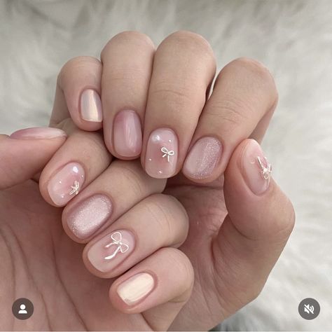 Asian Nails, Nude Nail Designs, Korean Nails, Simple Gel Nails, Pretty Gel Nails, Soft Nails, Short Nail Designs, Minimalist Nails, Manicure Y Pedicure