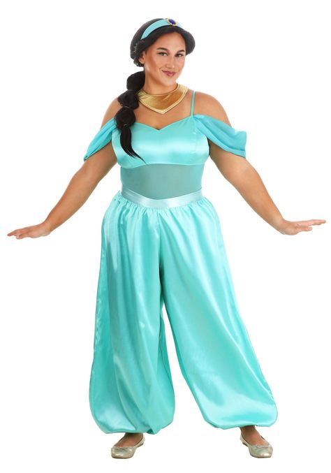 Jafar Costume, Disney Jasmine Costume, Jasmine Halloween Costume, Halloween Costumes Plus Size, Aladdin Princess Jasmine, Princess Jasmine Costume, Aladdin Princess, Plus Size Disney, Fun Costumes