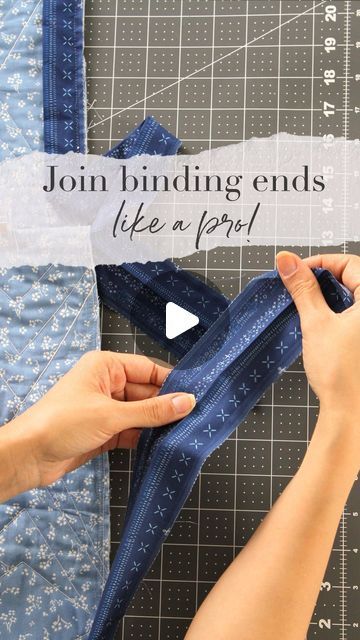 Art Gallery Fabrics® on Instagram: "✨ How to join binding ends like a pro✨   Check out this hack to get perfect joins every time!✂️  Uncover the art of seamlessly joining binding ends—it’s sew satisfying and easier than ever with our 2.5 Edition Binding collection.   Here’s how you can master this method:  1. Choose the fabric that compliments your quilt from our 2.5 Edition Binding collection - We’re using “ Stitched and Bound”. 2. Make precise marks for seamless binding joins. 3. Use the same binding width for the perfect cut. 4. Use clips to avoid any tugging, especially with heavier quilts. 5. Trim after checking the results ensuring to open seams for a polished finish.  Elevate your quilting game with these insider tips and craft stunning masterpieces, and share your creativity with t Join Binding Ends, Quilt Binding Tutorial, Binding Tutorial, Quilt Binding, Quilting For Beginners, Quilting Tips, Art Gallery Fabrics, Like A Pro, Quilt Inspiration