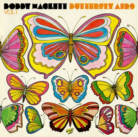 https://flic.kr/p/ZkDMcq | Butterfly Airs | 1977. Cover by Bob Muller/Idea Plant. Butterfly Pop Art, Vintage Album Covers, Quilling Templates, 70s Butterfly, Wallpaper Hippie, 60s Art, Art Hippie, Art Butterfly, Alberto Giacometti