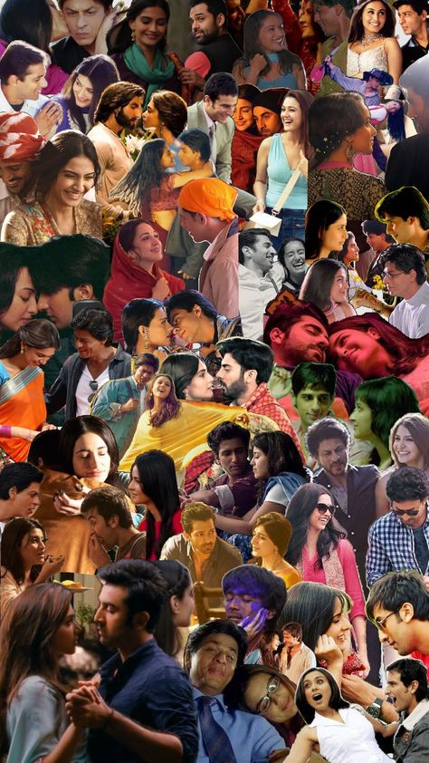 #bollyromcom Bollywood Posters Collage, Mismatched Poster, Bollywood Movie Collage, Vintage Bollywood Aesthetic Wallpaper, Bollywood Journal, Bollywood Collage, Bollywood Aesthetics, Old Bollywood Movies, Vintage Bollywood Aesthetic