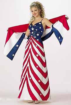 . Usa Costume Ideas, Americana Wedding, Usa Costume, American Flag Dress, Patriotic Wedding, Usa Wedding, Flag Dress, Satin Gowns, Patriotic Dresses