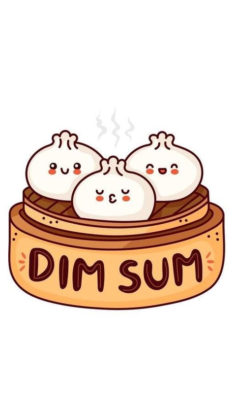 Dim Sum Cartoon, Dim Sum Tattoo, Momos Drawing, Cute Food Drawings Cartoons, Dim Sum Drawing, Cute Dumpling Cartoon, Dimsum Cartoon, Small Cartoon Drawings, Dim Sum Aesthetic