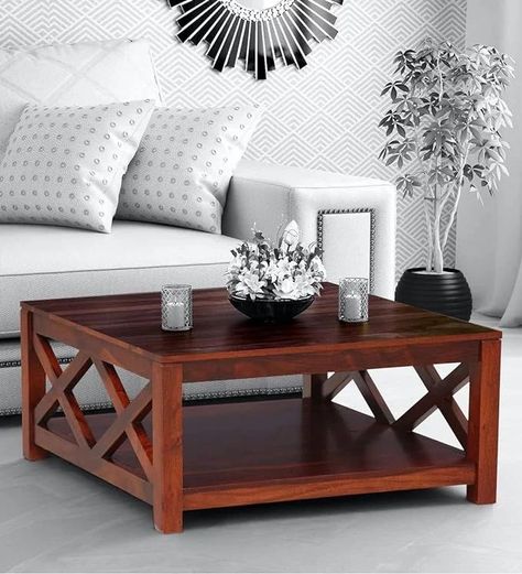 Vodrohome Solid Sheesham Wood Wooden Coffee Table Centre Table for Living Room | Teapoy Center Table for Home (Honey Finish) C#006 Vodrohome Introducing the Solid Sheesham Wood Coffee Table, crafted with premium quality Sheesham wood, perfect for adding a touch of elegance to your Living room. This beautiful living room coffee table is all you need to add earthy decor hues to your home. Sheesham wooden coffee table serves as the perfect centerpiece to transform any living room into a stylish... Centre Table Design Wooden, Centre Table Living Room Modern, Centre Table For Living Room, Wooden Center Table, Centre Table Design, Centre Table Living Room, Tea Table Design, Earthy Decor, Room Coffee Table