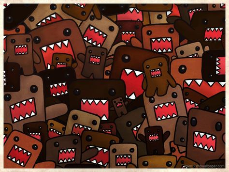 Domo Kun Desktop Wallpaper, Domo Wallpaper Desktop, Domo Background, Domo Icon, Domo Wallpaper, Domo Pfp, Scene Emo Wallpaper, Pink Domo, 2000s Background