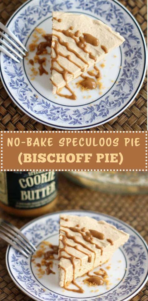 No-Bake Speculoos Pie (Biscoff Pie) | Sweet Speculoos (Biscoff) spread folded into a light, fluffy no-bake pie. This easy cookie butter pie takes just 20 minutes to make! Biscoff Pie, Cookie Butter Pie, Cookie Butter Bars, Reese Peanut Butter Pie, Speculoos Cookie Butter, Biscoff Recipes, Biscoff Cheesecake, Biscoff Cookie Butter, Biscoff Spread