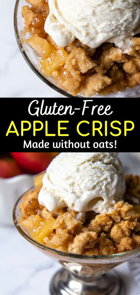 Gluten Free Apple Crisp Recipe, Apple Crisp Without Oats, Healthy Apple Crumble, Healthy Apple Crisp, Comfort Food Desserts, Gluten Free Apple Crisp, Gluten Free Apple, Apple Crisp Recipe, Apple Crisp Recipes