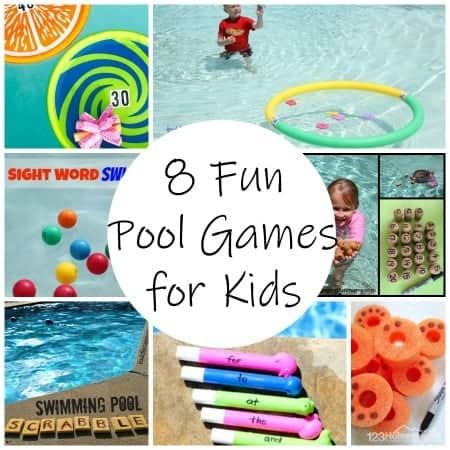 Pool Games To Play, Easy Snow Globe Craft, Pool Games For Kids, Fun Pool Games, Preschool Apple Activities, Swimming Pool Games, Pool Party Games, Children Swimming Pool, Water Games For Kids