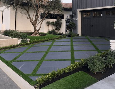 Grass Pavers Driveway, Turf Paver, Grass Driveway, Country Patio, Grass Pavers, Driveway Design, Driveway Landscaping, Paver Driveway, Concrete Patio