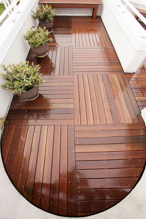 A Rooftop Deck in Magnolia - Mighty House Construction Flat Roof Covering, Backyard Walkway, Pallet Patio, Roof Covering, Rooftop Deck, Decks Backyard, Wood Deck, Flat Roof, Style Tile