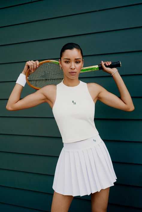 White tennis skirt outfit