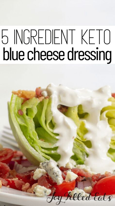 Forget the processed store-bought salad dressing because you can make your own blue cheese dressing at home. Homemade keto blue cheese dressing goes with everything like salads, wings, and fresh vegetables. It’s creamy, delicious, and you only need 5 ingredients and can whip it up in 5 minutes! This easy keto dressing recipe is also low carb, gluten-free, grain-free, sugar-free, and Trim Healthy Mama friendly. Keto Blue Cheese Dressing, Keto Blue Cheese, Keto Dressing, Low Carb Salad Dressing, Low Carb Dressing, Blue Cheese Dressing Recipe, Keto Salad Dressing, Salad Recipes Low Carb, Keto Sauces