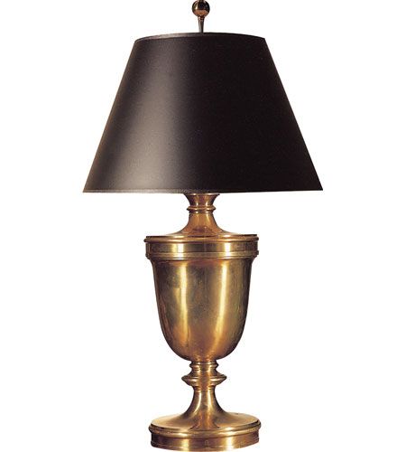 Visual Comfort E.F. Chapman Classical 1 Light Decorative Table Lamp in Antique-Burnished Brass CHA8162AB-B #visualcomfort Chart House, Traditional Table Lamps, Table Lamps Living Room, Large Table Lamps, Burnished Brass, Decorative Table Lamps, Brass Table, Brass Table Lamps, Black Shade