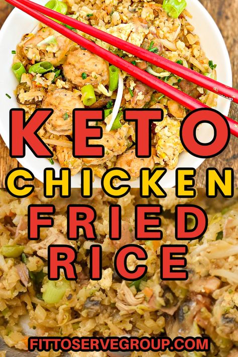 This keto chicken fried rice is a cauliflower chicken fried rice that's full of flavor and a healthy alternative to Chinese take-out! Made in 30 minutes or less, it's a recipe the whole family will enjoy. keto chicken fried rice| low carb chicken fried rice| cauliflower chicken fried rice Chicken Fried Rice Recipe Healthy, Fried Rice Cauliflower, Chicken Fried Cauliflower Rice, Chicken Fried Rice Recipe Easy, Cauliflower Rice Easy, Rice Cauliflower, Cauliflower Chicken, Cauliflower Fried Rice Recipes, Low Carb Gluten Free Recipes