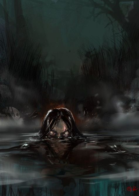 Dark Siren Art, Creepy Siren Art, Scary Siren Art, Siren Art Dark, Jenny Greenteeth, Scary Siren, Horror Fantasy Art, Art Sinistre, Dark Mermaid