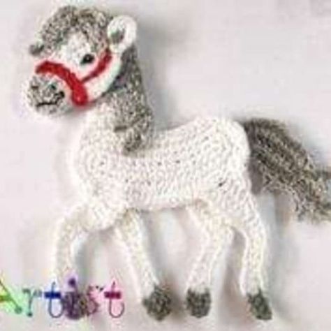 Crochet Horse Applique, Horse Crochet, Crochet Horse, Crochet Applique, Applique Patterns, Crochet, Pattern