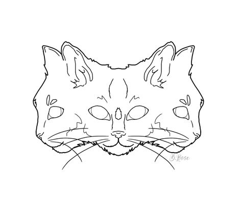 Cat Fine Line Tattoo, Fine Line Tattoo Design, Line Tattoo Design, Cat Skull Tattoo, Thumb Tattoos, Black Line Tattoo, Cat Outline, Fine Line Tattoo, Cat Tattoos