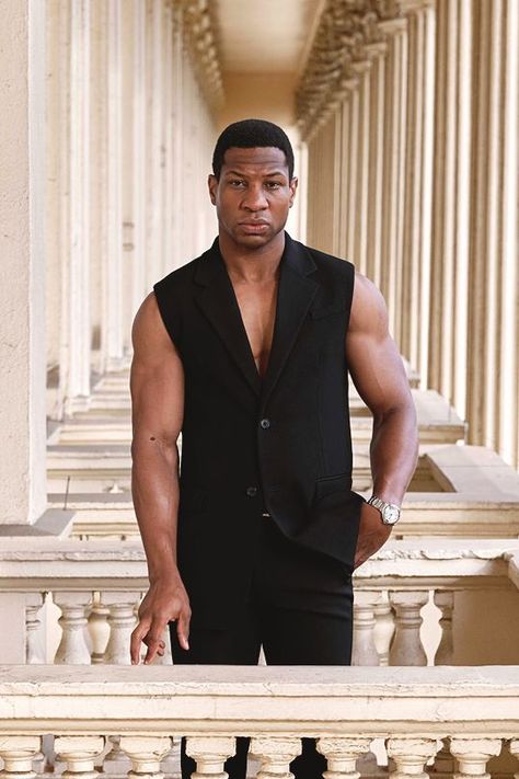 JONATHAN MAJORS - 2022 | Greg Williams ph. for British Vogue’s Hollywood Portfolio Jonathan Majors, Creed Movie, Greg Williams, Black Hollywood, British Vogue, Plaid Pants, Mens Casual Outfits, Movie Stars, Character Inspiration