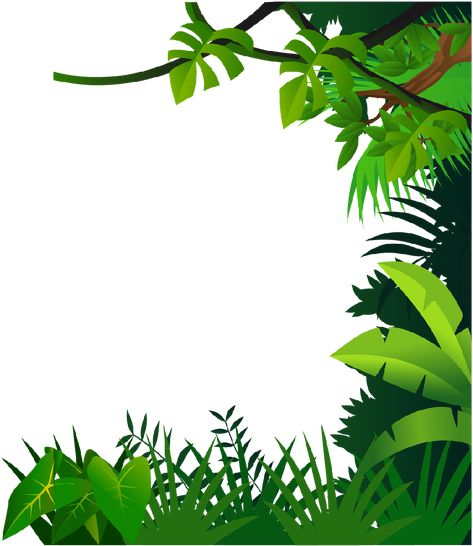 Drawing Jungle, Jungle Frame, Jungle Border, Jungle Drawing, Drawing Transparent, Jungle Clipart, Mosaic Tiles Crafts, Jungle Tree, Jungle Flowers