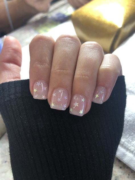 Sparkle Gel Nails, Clear Gel Nails, Neutral Nail Art Designs, Matte Make Up, Milky Nails, Short Gel Nails, Glitter Gel Nails, Sparkle Nails, Short Acrylic Nails Designs