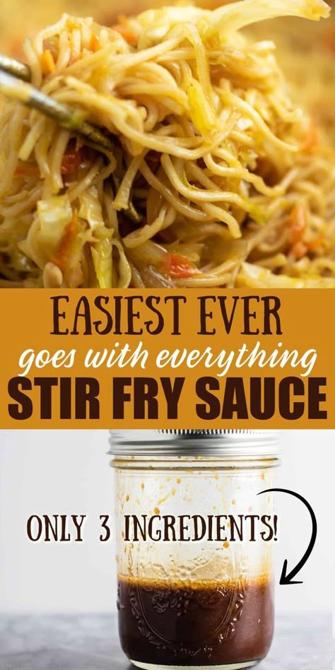 You need just 3 ingredients to make the BEST homemade stir fry sauce recipe. Make tasty takeout style Chinese food at home in your own kitchen! Fry Sauce Recipe, Stir Fry Sauce Easy, Homemade Stir Fry Sauce, Stir Fry Sauce Recipe, Asian Seasoning, Homemade Stir Fry, Easy Stir Fry Recipes, Maryland Crab Cakes, Homemade Chinese Food