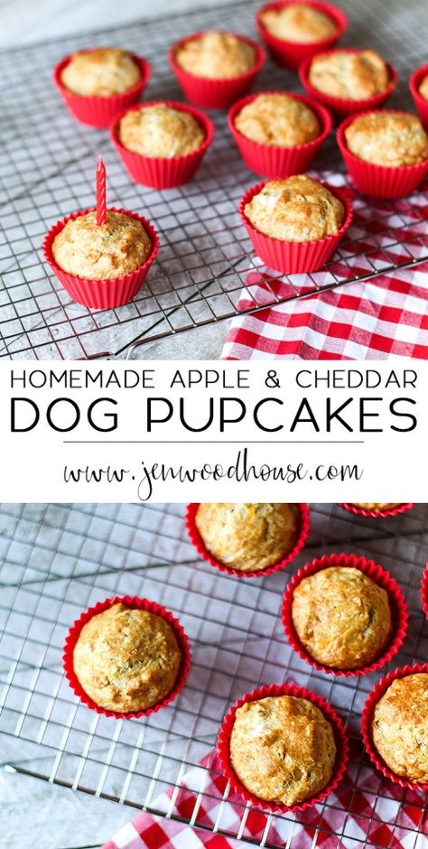 Apple And Cheddar, Pet Treats Recipes, Easy Dog Treat Recipes, Dog Cupcakes, Dog Biscuit Recipes, Easy Dog Treats, Healthy Dog Treats Homemade, Dog Treats Homemade Recipes, Food Dog